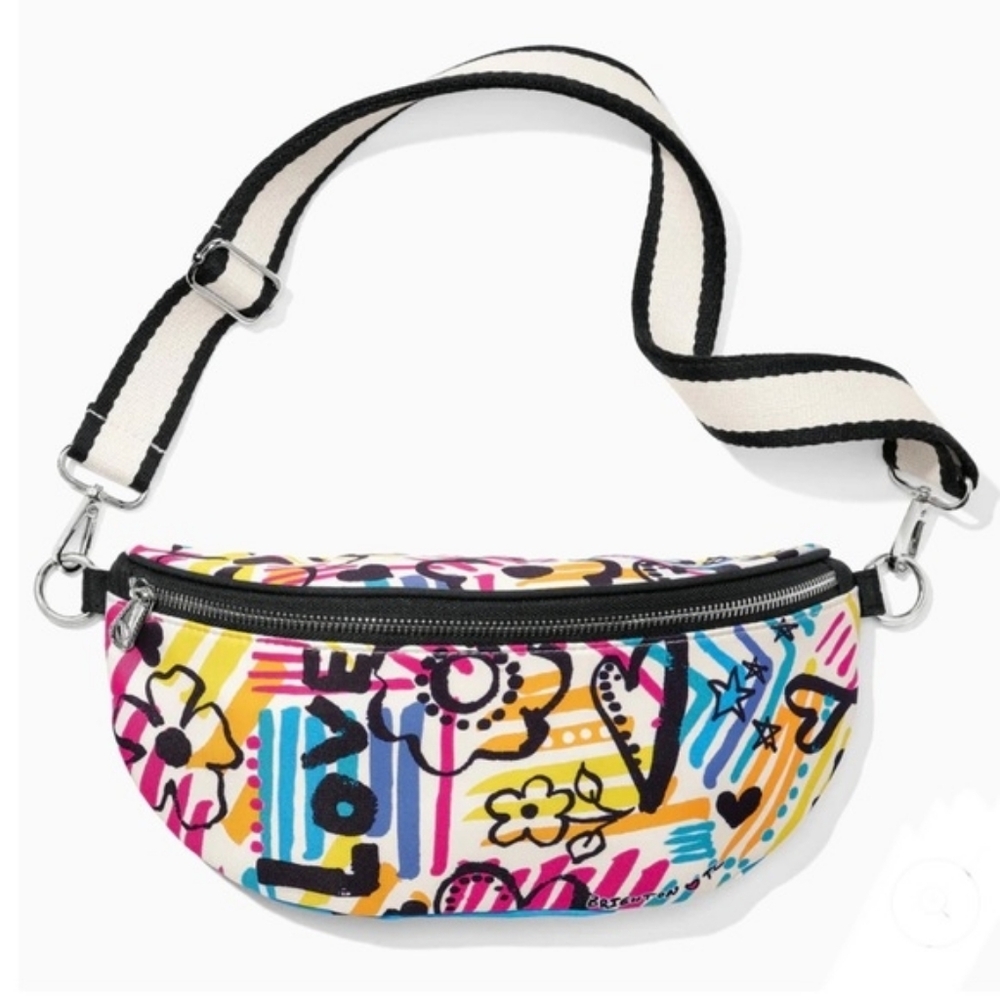 Brighton Graffiti Love Crossbody Belt Bag